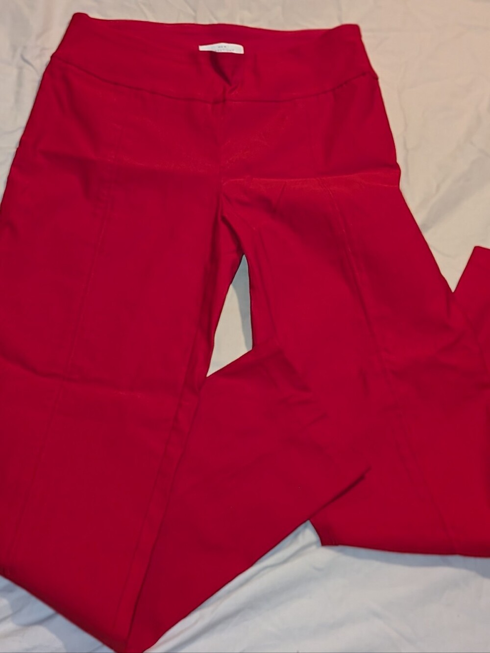new directions Bright Red Straight-Leg Ponte Pants